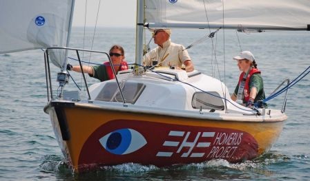 Kylie Forth competes at the 2009 Homerus Championships for Blind Sailors